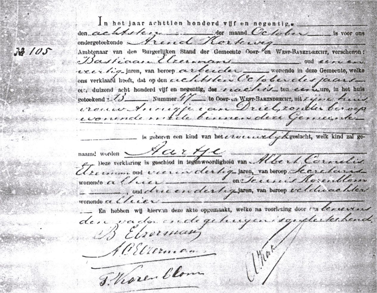 Birth-certificate Jannetje